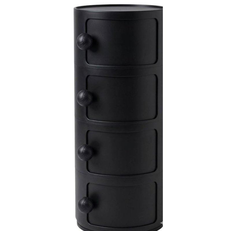 Armoire de rangement en plastique Egro, Noir