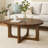 Handmade Solid Wood Round Coffee Table