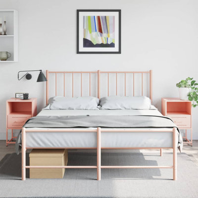 Andrietta 36cm W Steel Bedside Table