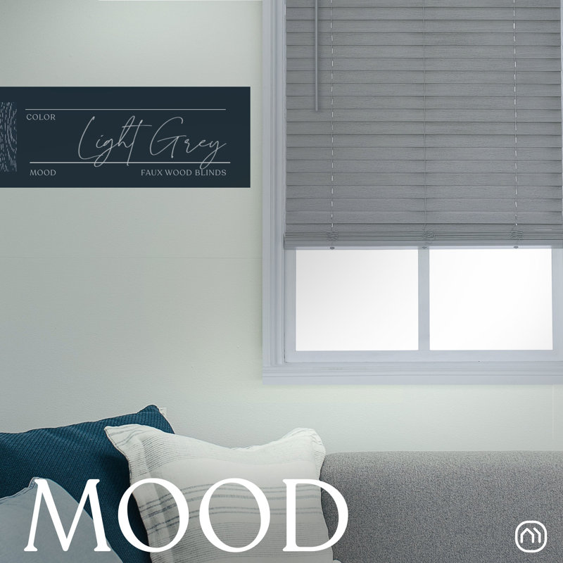 Room Darkening Horizontal/Venetian Blind, 58"W x 72"L, Light Gray