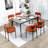 Short Plush Upholstered Metal Dining Chairs-583996523