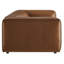 Auren Upholstered Vegan Leather Sofa In Coffee-107144051