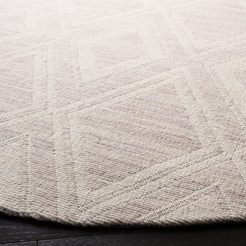 Amritpal Hand Loomed Wool And Cotton With Latex Geometric Rug, Runner 2'3" x 6'