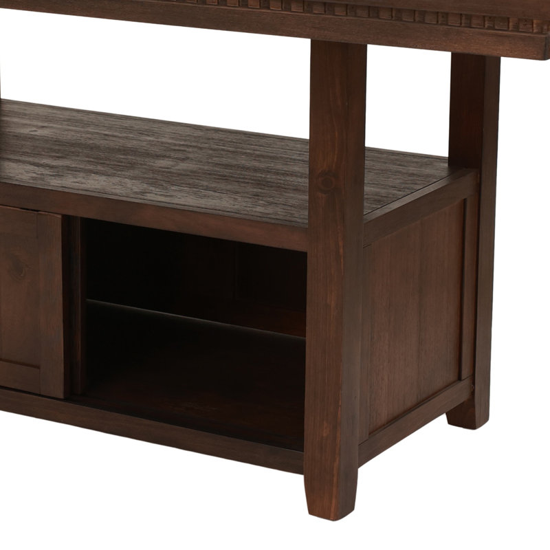 Echof 74.6'' L Rectangular Dining Table with Storage