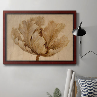 " Sepia Tulip On Birch I " Painting Print