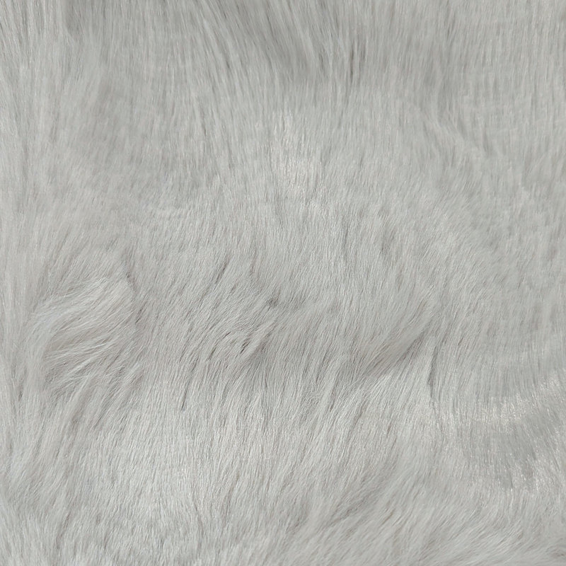 Canapé modulaire avec coussin décoratif Judy, Grey Faux Fur