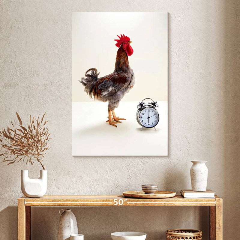 The Noisy Rooster, 39" H x 26" W