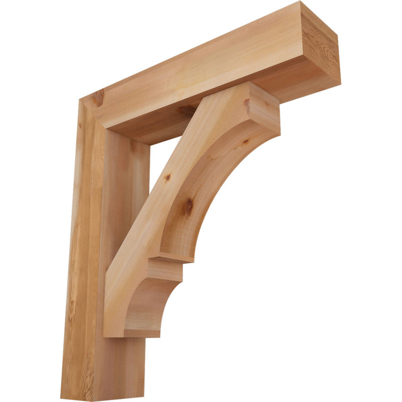 Support de bloc Balboa avec entretoise décalée, 36 x 32, Cèdre rouge occidental de l 7 1/2 po (lisse)