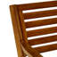 Chaise de salle à manger d'extérieur en bois Hermosa KD avec coussins (ensemble de 2)