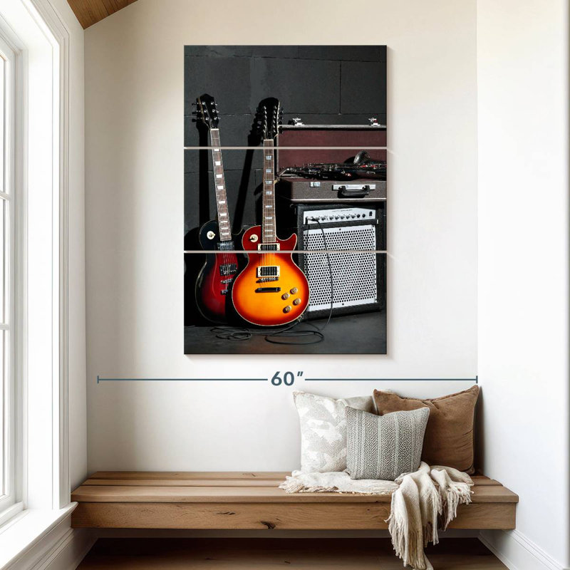 Abarca Musical Instruments And Amplifier, 50" H x 32" W