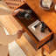 Buffet de rangement rétro en bois massif-102745245