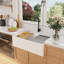 DeerValley 33" L x 20" W Farmhouse Workstation Style Kitchen Sink with Sink Grid, Cutting Board and Dish Rack
