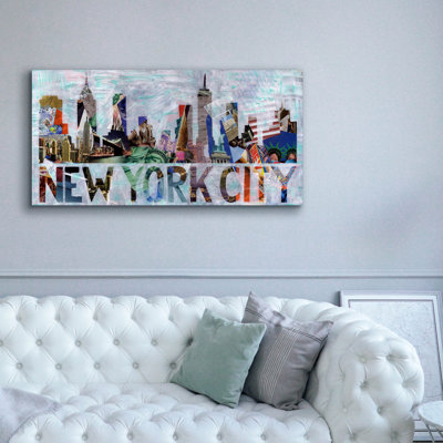 «New York» par Artpoptart, art mural sur toile