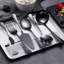Ensemble de couverts 6 pièces, ensemble d'ustensiles de service en acier inoxydable, y compris un moule à gâteau, une cuillère à rainure, une cuillère de service, une fourchette à viande froide, un couteau à beurre, une louche à soupe-2047094757
