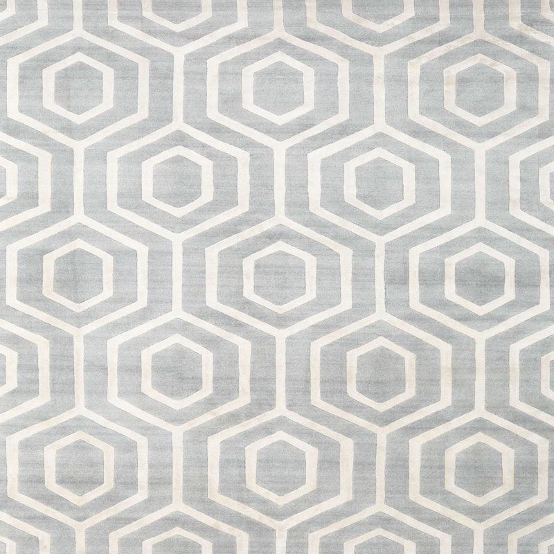 Geometric Indoor Rug, Square 3'