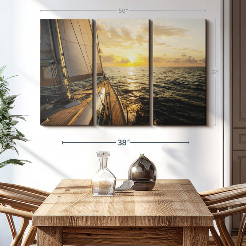 Nautique, "Impression sur toile", H 32 po x l 50 po x P 1,25 po