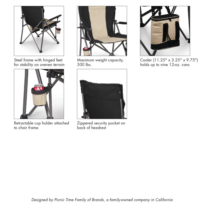Chaise de camping XXL avec refroidisseur NFL Arizona Cardinals Big Bear, Arizona Cardinals