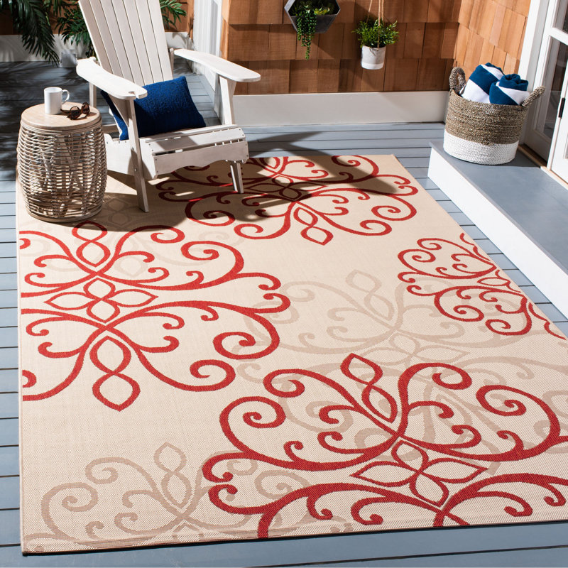 Herefordshire Performance Floral Indoor/Outdoor Area Rug, Rectangle 6'7" x 9'6"