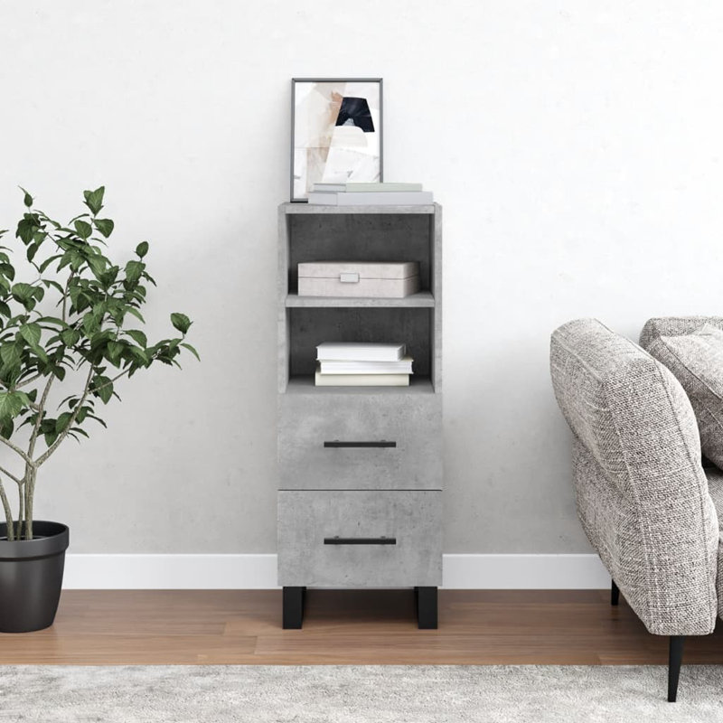 Merette 34.5cm Sideboard, Concrete Grey