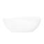Baignoire de luxe autoportante blanche brillante en résine de 63 po avec design ergonomique et baignoire facile d'entretien, blanc, surface non poreuse à réparer