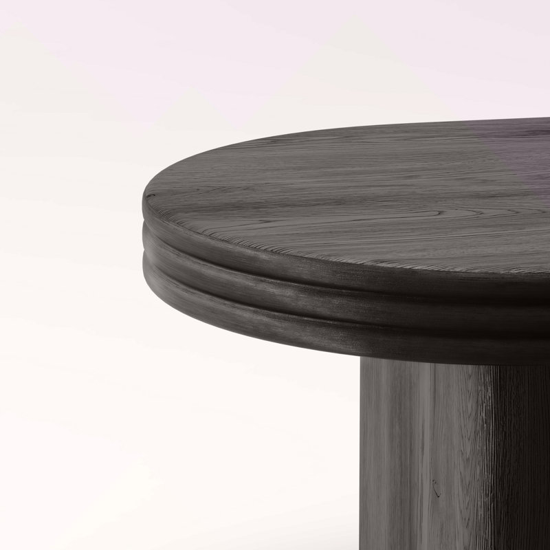 Table basse ovale moderne Mid Century, Noir