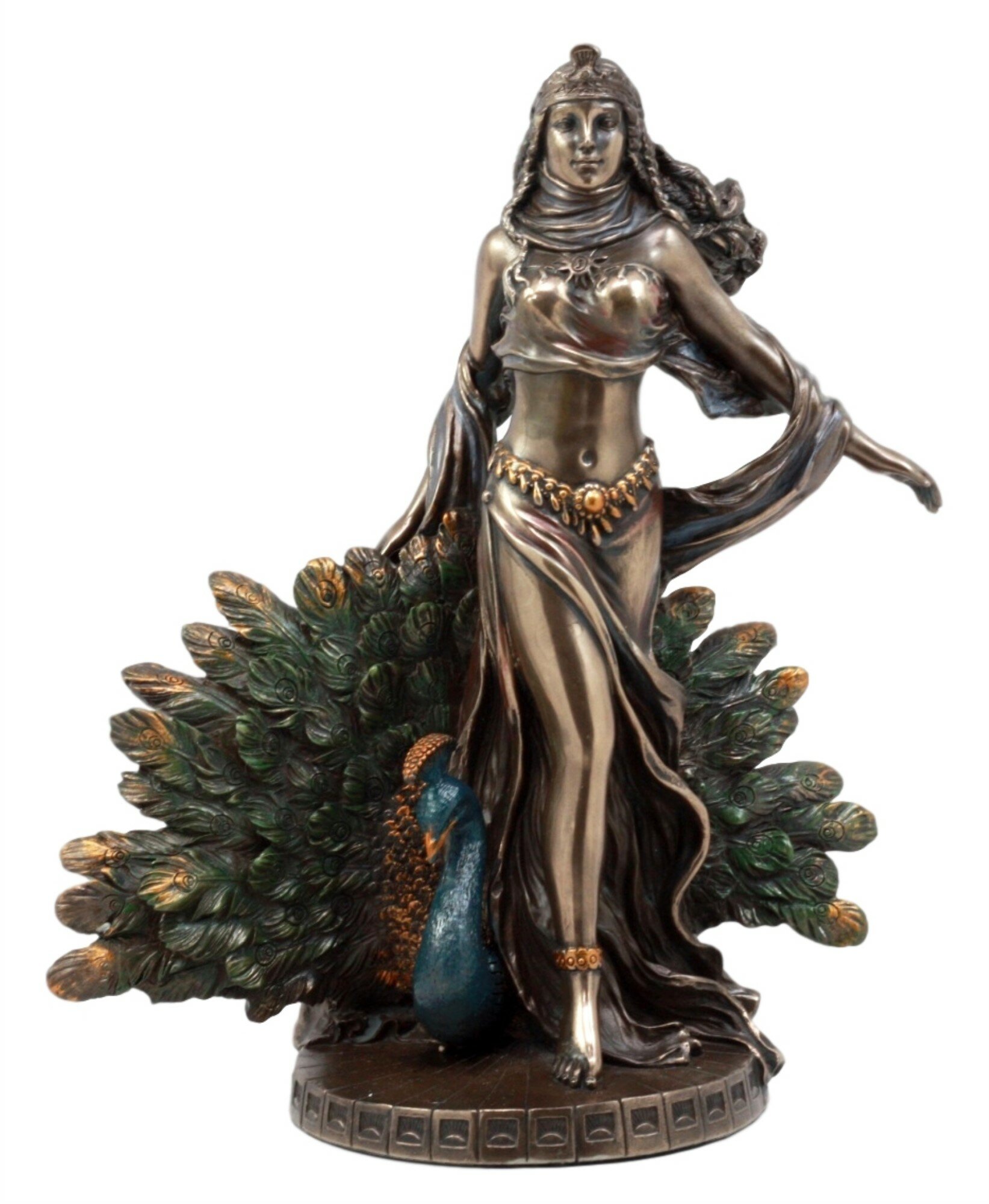 World Menagerie Birney Roman Juno Greek Goddess Hera With Peacock 