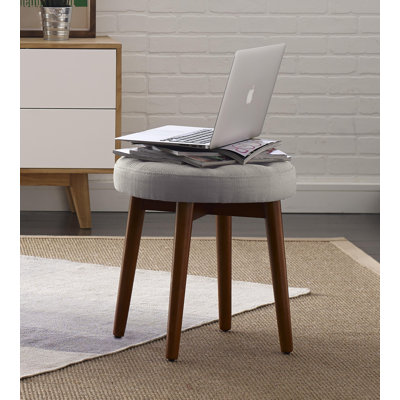 Elle Decor Penelope Round Tufted Stool by Elle Decor