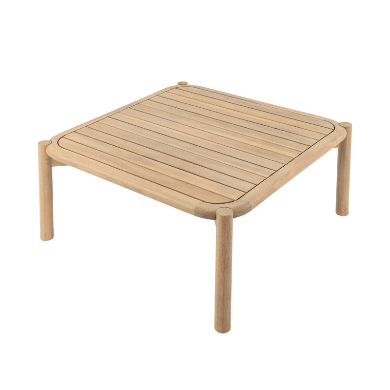 Folra Elegant Solid Acacia Wood Square Coffee Table