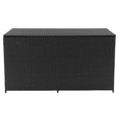 224 Gallon Water Resistant Resin Deck Box in Black by Latitude Run 224 Gallon Water Resistant Resin Deck Box in Black by Latitude Run