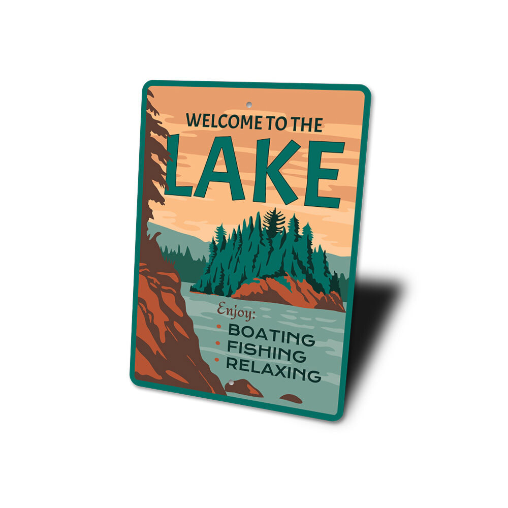 Lizton Sign Shop Inc Lake Scenery Aluminum Sign Wayfair