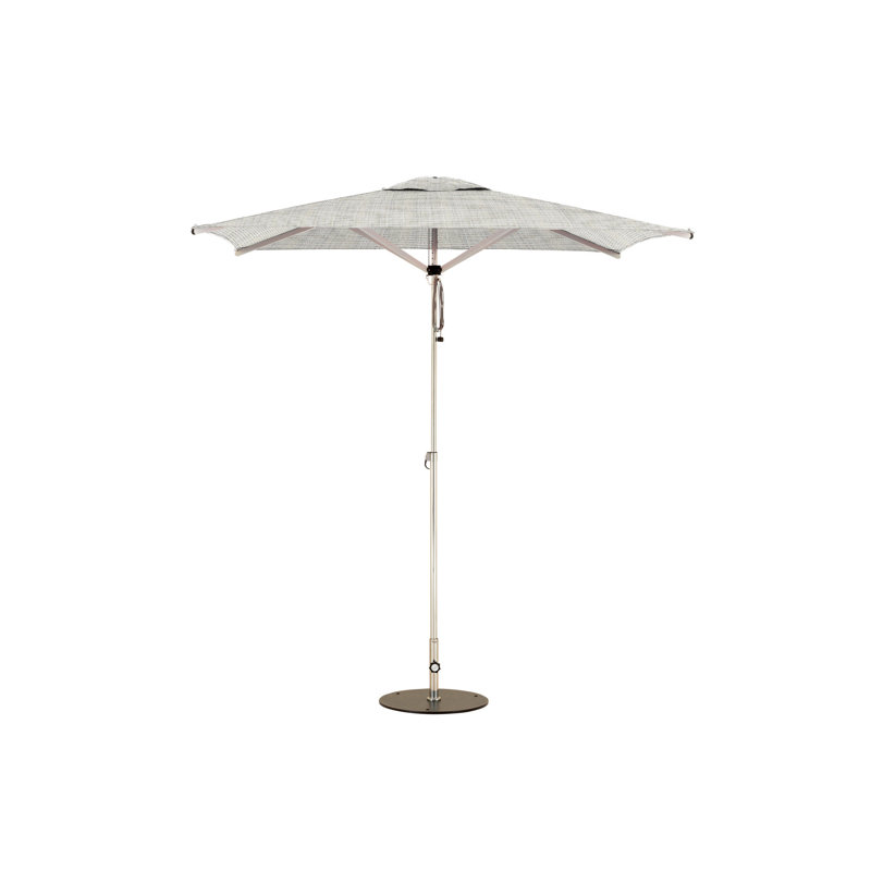 Swift 6.6' Square Umbrella, Square Metal Base with Wheels, Natural