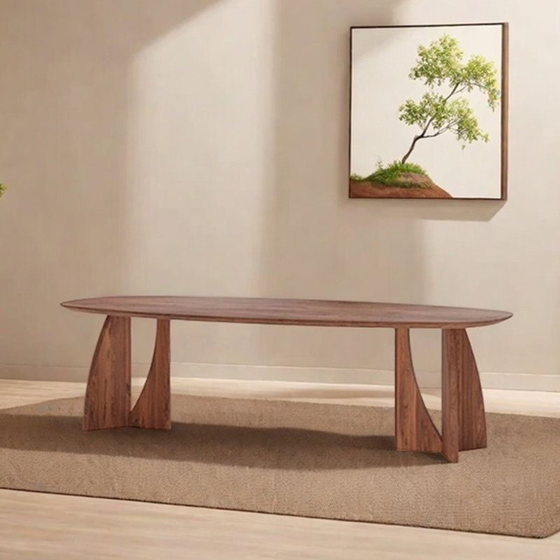 Oak wood dining table, 29.53"H x 94.49"L x 39.37"W