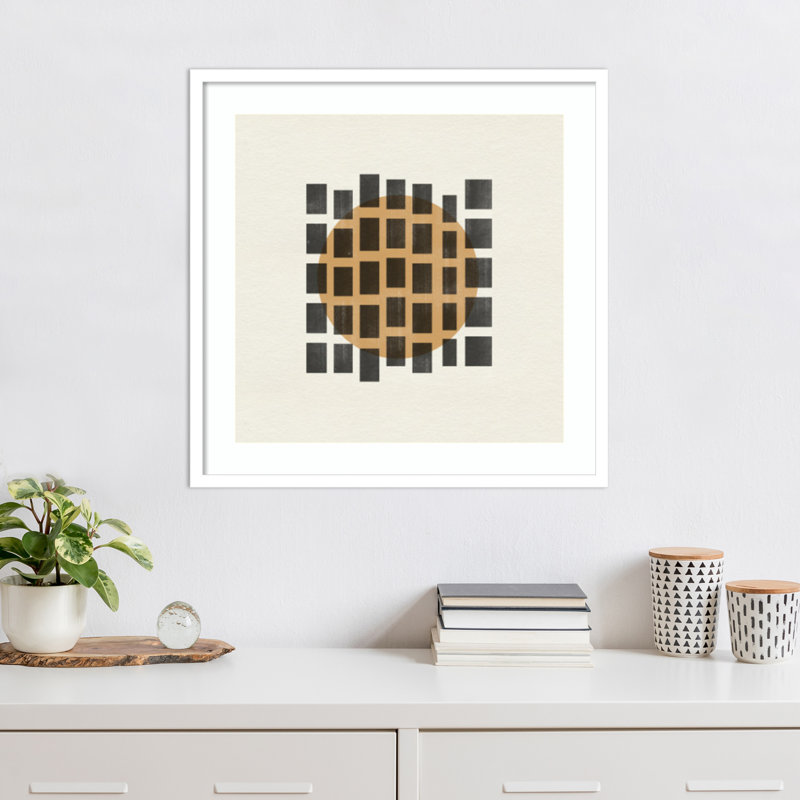 «Giese», objet en papier no 8 par le studio MIUUS, reproduction d'art encadrée en bois, Blanc, H 25 po x l 25 po