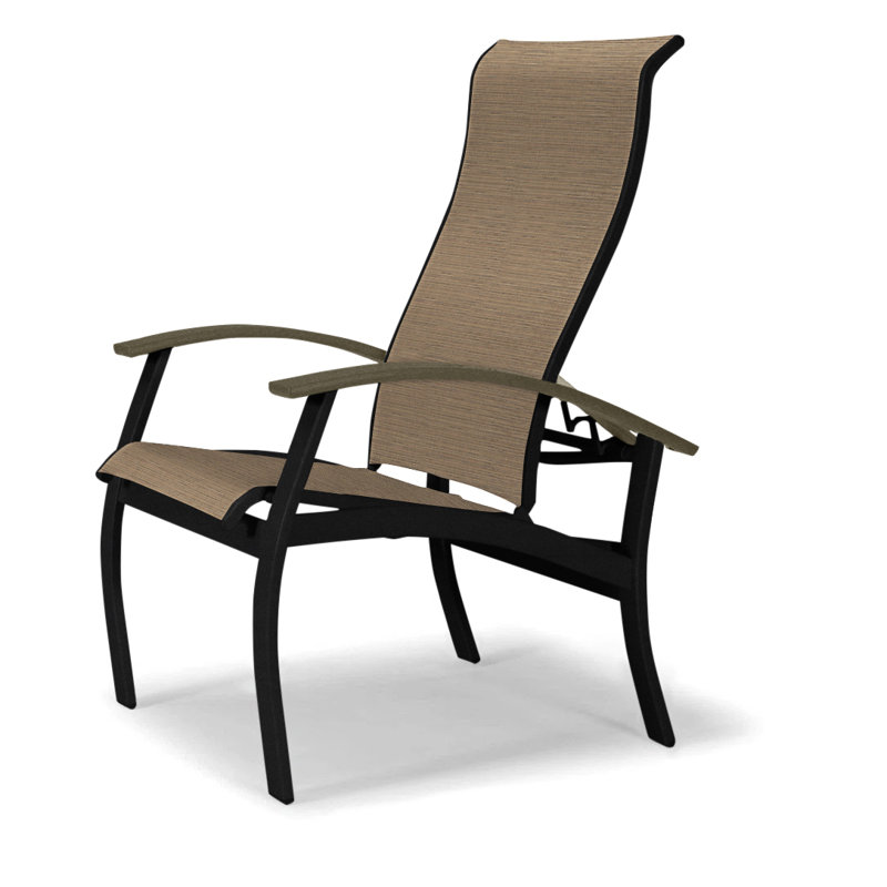 Chaise de patio Askar, Beachwood, Bristol taupe Sunbrella®, Noir texturé