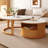 Round Nesting Coffee Table With White Marble Top (Only Including Table)