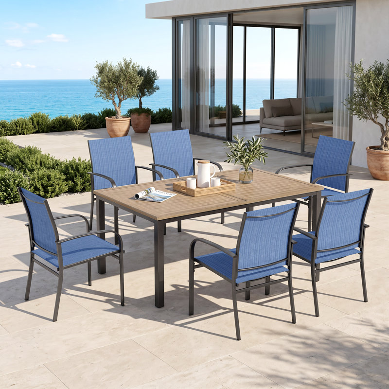 Sutiya 6 - Person Patio Dining Set with Rectangular Table