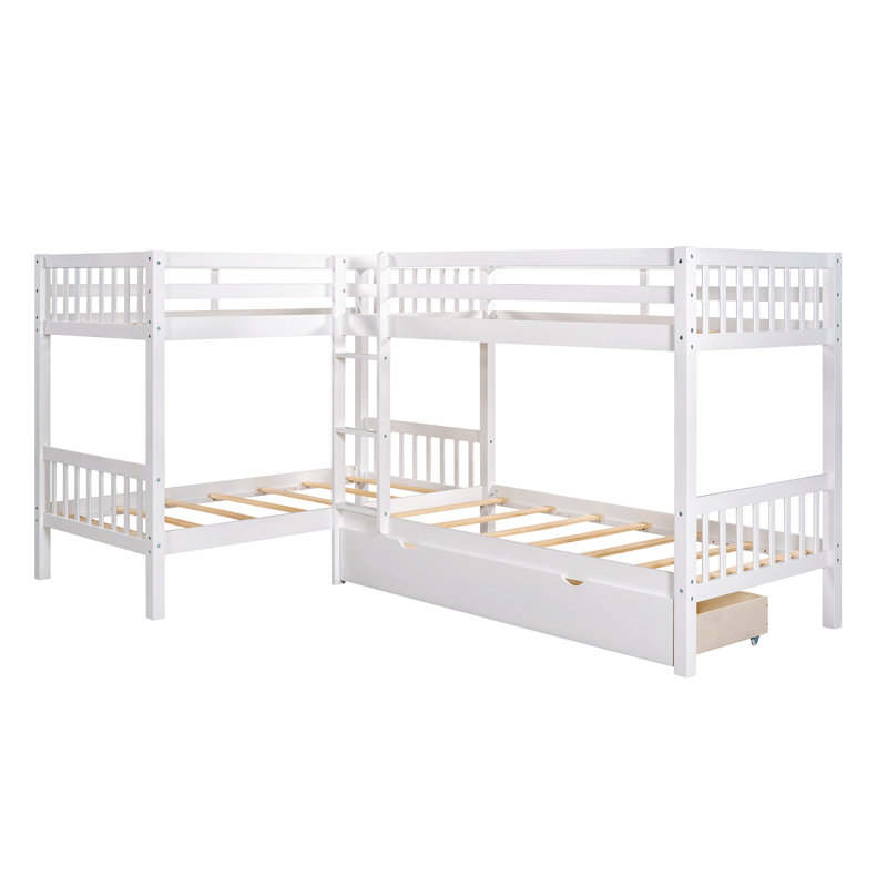 Lit plateforme avec rangement Jaquline, Blanc