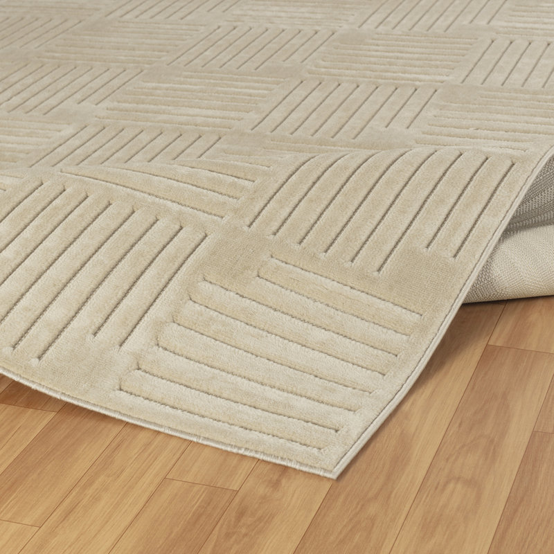 Ranota In- & Outdoor Scandi Modern Boho Beige Area Rug, Runner 80 x 230cm