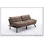 Canapé-lit pliant convertible en microfibre brun