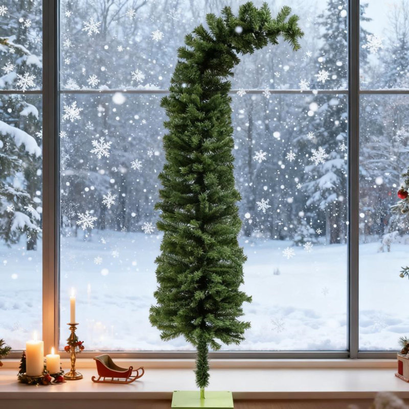 Arbre de Noël crayon, arbre de Noël artificiel pliable avec 400 branches