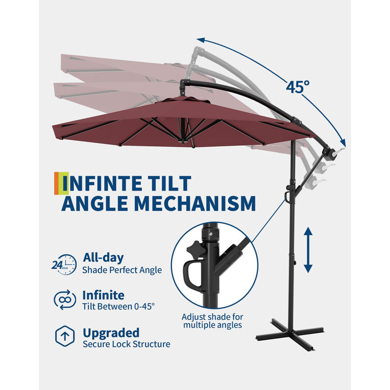 300cm Tilt Cantilever Parasol