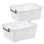 Ensemble de bacs en plastique multi-fonctionnels