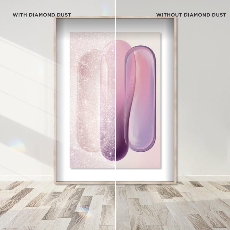 Berry Layers Print by Oliver Gal, 31.5"H x 21.5"W, Natural Oak Shadowbox