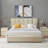 Orwhin Bed Frame 4 Drawers Storage, Upholstered Bed Frame with Velvet Adjustable Headboard Queen Full King Size Platform Bed Wood Support-860195973-807684310