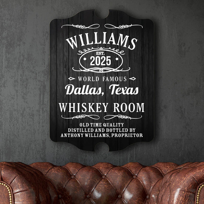Old Fashioned Whiskey Custom Theme Room Bar Decor Sign, Yes