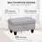 Flannel Upholstered Flip-Top Storage Ottoman with Soft Close Hinge, Footrest Bench