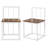 Modern 7-Piece Dining Table Set With Faux Marble Compact 55Inch Kitchen Table Set For 6, White+Cherry