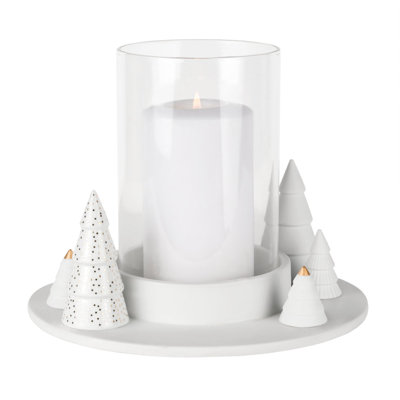 Forest Fir Tree Hurricane Candle Holder