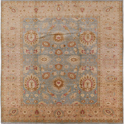 Tapis oriental brun / bleu clair