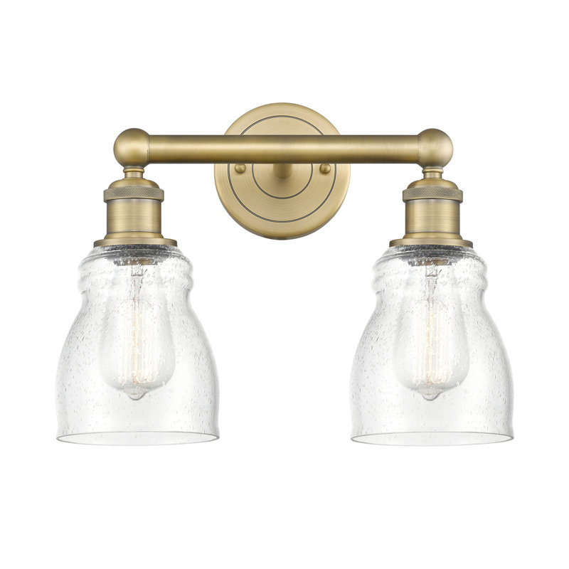 Éclairage pour meuble-lavabo à 2 lumières, Laiton brossé, Bullé